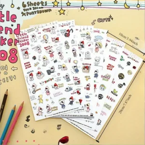 6pcs Little Red Rider Stickers
