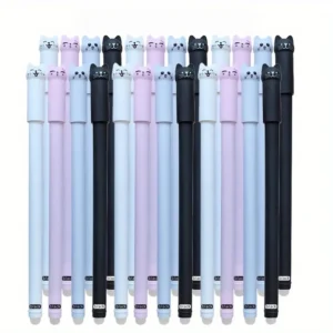 24 Pack Cat Themed Erasable Gel Pens